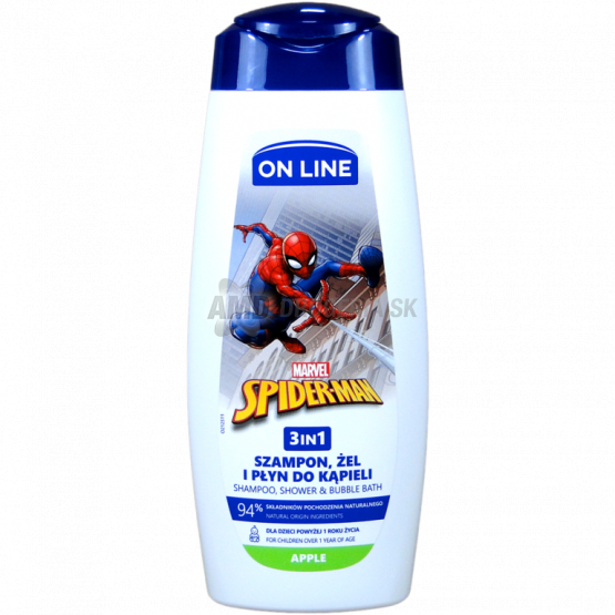 ON LINE KIDS SPRCHOVÝ GÉL 3 V 1 SPIDER MAN 400 ML