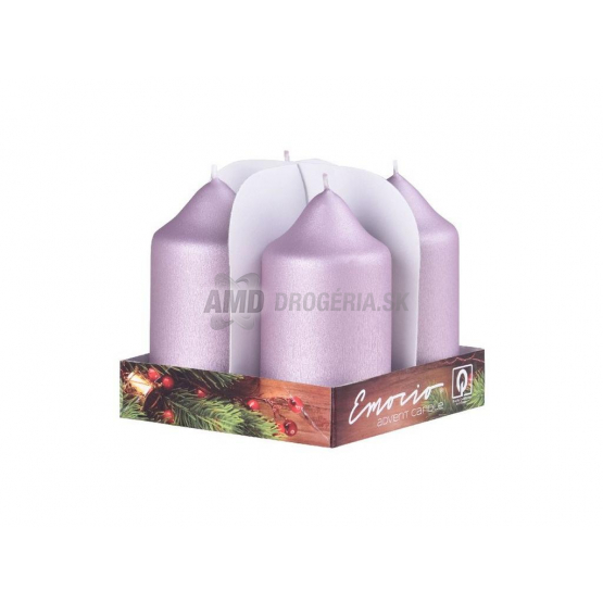 SVIEČKA ADVENTNÁ 50 X 90 MM MATNÁ STARORUŽOVÁ