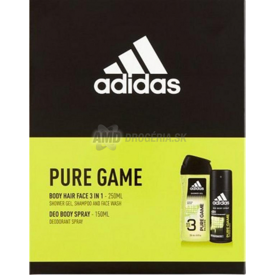 KAZETA ADIDAS MEN PURE GAME DEODORANT + SPRCHOVÝ GÉL  X20