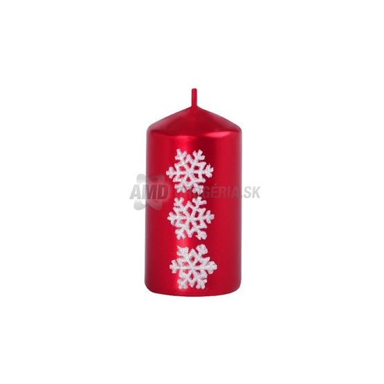 SVIEČKA VALEC VLOČKY ČERVENÁ 50 X 100 MM