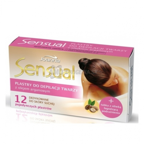 JOANNA SENSUAL DEPILAČNÉ NÁPLASTE NA TVÁR ARGANOVÝ OLEJ 12 KS