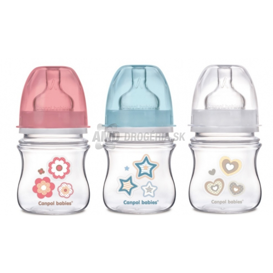 CANPOL BABIES FLAŠA PLAST SO ŠIROKÝM HRDLOM NEUBORN BABY 120 ML 1KS