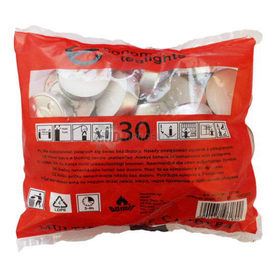 Coroplast Čajové sviečky Tealights, 30 ks