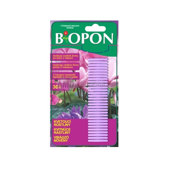 BIOPON HNOJACE TYČINKY KVITNUTNÚCE RASTLINY 30 KS