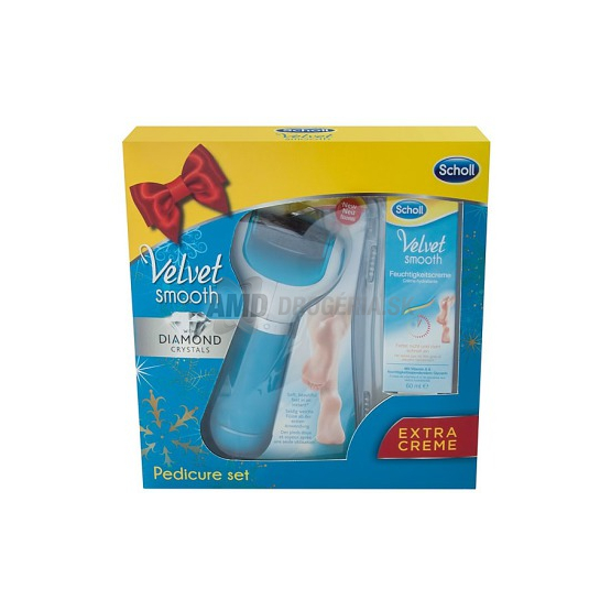 SCHOLL VELVET SMOOTH ELEKRICKÝ PILNÍK NA CHODIDLÁ + KRÉM XMAS 2016