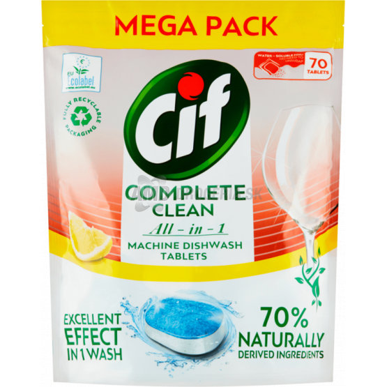 CIF TABLETY DO UMÝVAČKY ALL IN 1 LEMON 70 KS