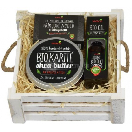 KAZETA VIVACO BAMBUCKÉ MASLO 200ML + PRÍRODNÉ MYDLO 100G + RICÍNOÝ OLEJ 50ML X20