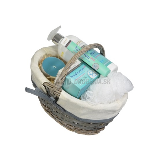 KAZETA VIVACO S KYSELINOU HYALURÓNOVOU LIFTINGOVÉ SÉRUM 10ML + TELOVÉ MLIEKO 400ML + INTENZÍVNY PLEŤOVÝ KRÉM 50ML + VONNÁ SVIEČKA + MASÁŇA HUBKA 