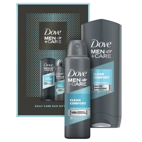 KAZETA DOVE MEN CLEAN COMFORT SPRCHOVÝ GÉL + ANTIPERSPIRANT X20 