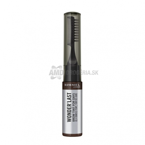 Rimmel London Wonder'Last Brow Tint semipermanentná farba na obočie s kefkou 004 Soft Black