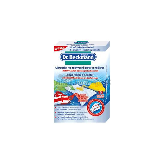 DR.BECKMANN OBRÚSKY NA ZACHYTÁVANIE FARIEB PRI PRANÍ 10 KS