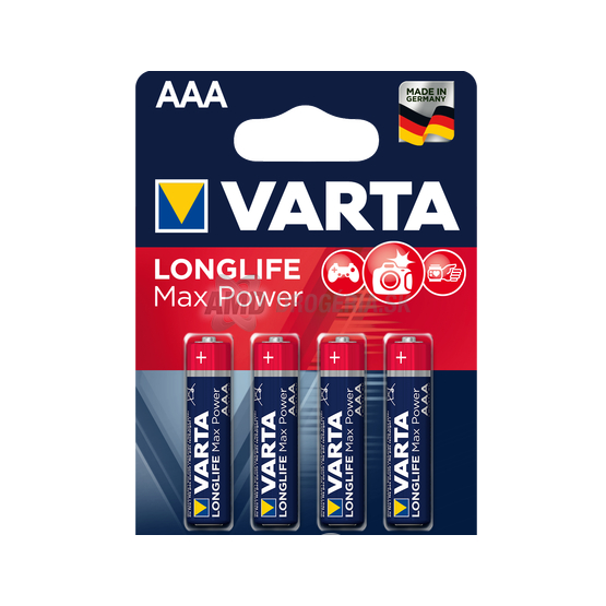 VARTA LONGLIFE MAX POWER ALKALINE LR3 4 KS 