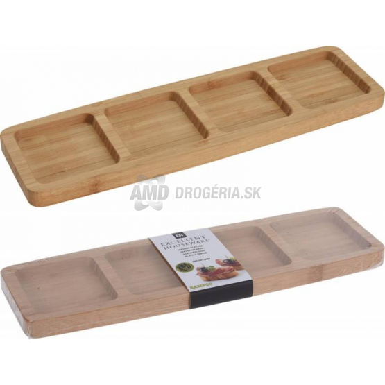 PODNOS SERVÍROVACÍ BAMBUS, SO 4 PRIEHRADKAMI