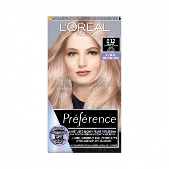 LOREAL PREFERENCE 8.12 ALASKA STUDENÁ SVETLÁ BLOND