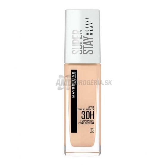 Maybelline New York SuperStay Active Wear 30H make-up 03 True Ivory, 30 ml