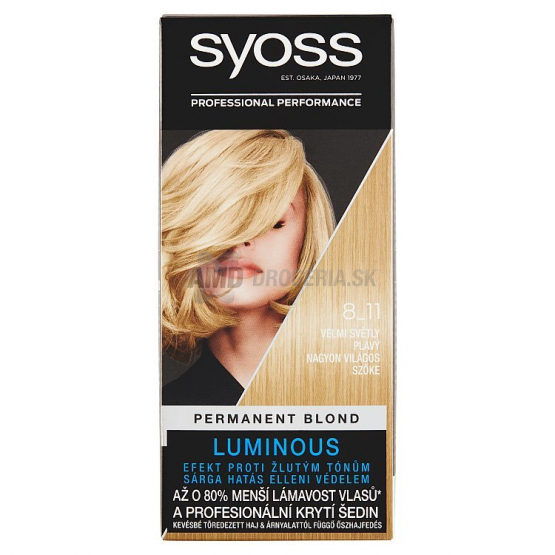SYOSS COLOR PROFESIONAL 8-11  VEĽMI SVETLÝ BLOND
