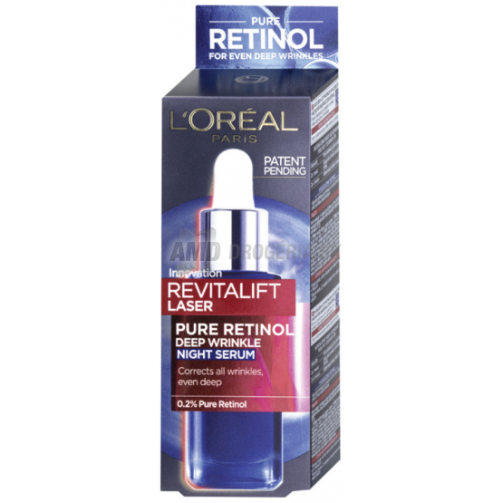 LOREAL REVITALIFT LASER PURE RETINOL PLEŤOVÉ SÉRUM NOČNÉ  30ML
