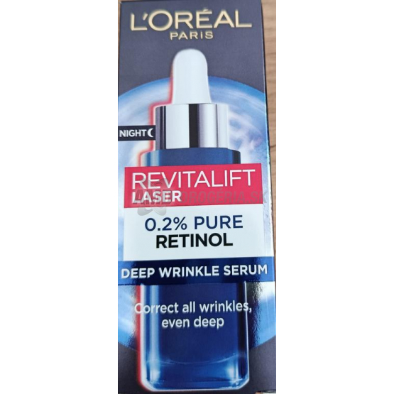 LOREAL REVITALIFT LASER PURE RETINOL PLEŤOVÉ SÉRUM NOČNÉ  30ML