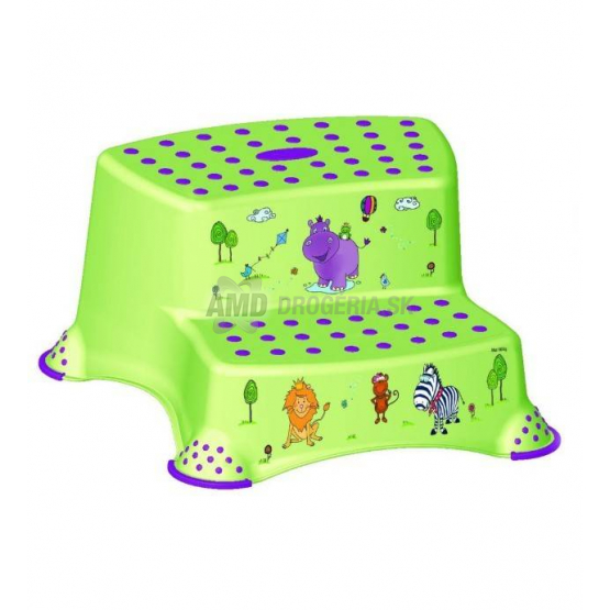 DVOJSCHODÍK DETSKÝ "HIPPO", PROTIŠMYKOVÝ, LIMETKOVÝ