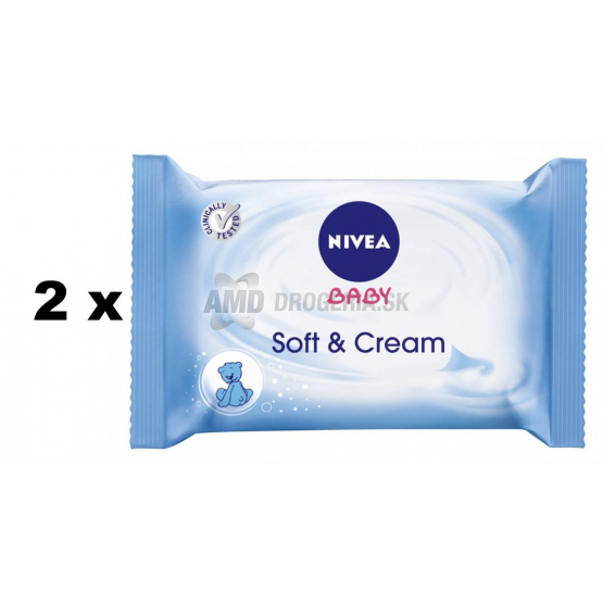 NIVEA BABY VLHČENÉ UTIERKY DUO SOFT CARE 2x20 KS