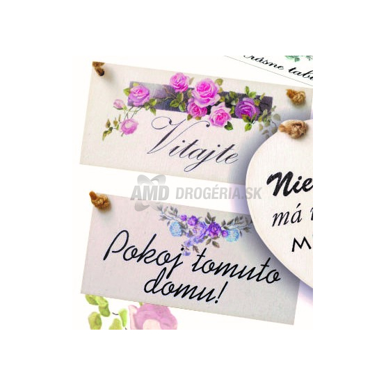 DARČEKOVÁ DREVENÁ TABUĽKA S NÁPISOM A