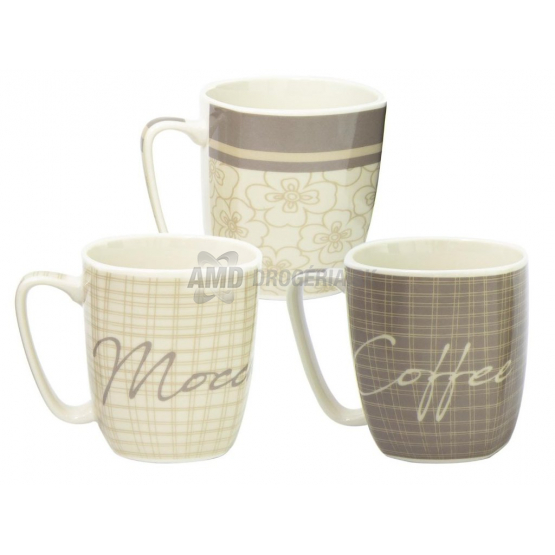 HRNČEK KERAMICKÝ HRANATÝ MIX VZOROV 390 ML 1 KS