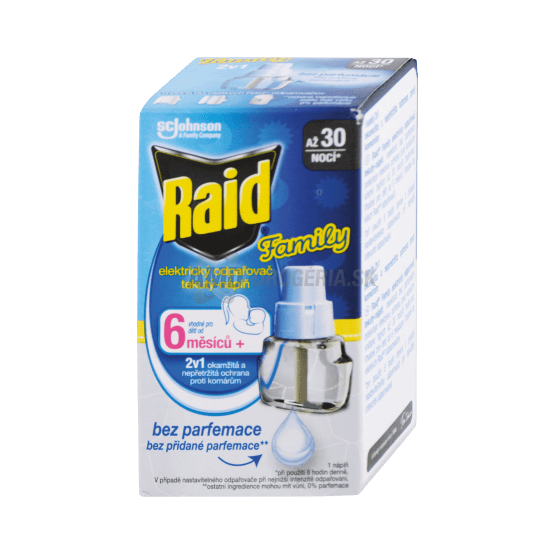 RAID ELEKTRICKÁ TEKUTÁ  NÁHRADNÁ  NÁPLŇ 30 NOCI FAMILY