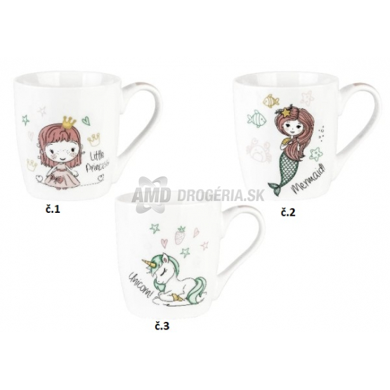 HRNČEK PORCELÁNOVÝ  DETSKÝ MOLY MIX VZOROV 300ML