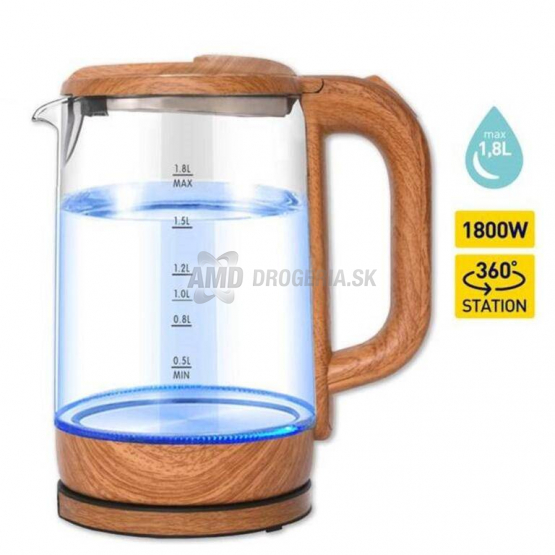 KANVICA RÝCHLOVARNÁ 1,8L UH/SKLO DREVODEKOR 1800W PODSVIETENA 96545191