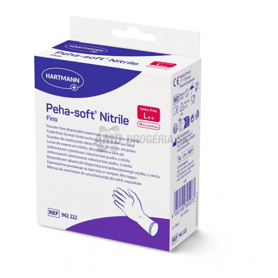 Hartmann Peha-soft Nitrile Fino jednorazové rukavice, veľkosť L, 10 ks