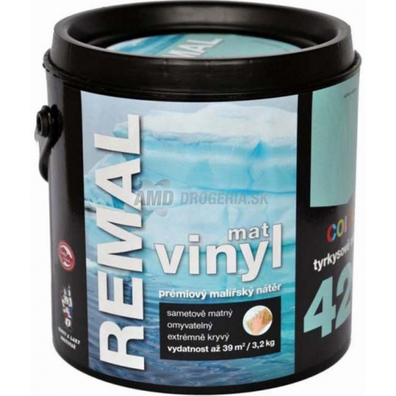 REMAL VINYL COLOR MAT  TYRKYSOVO MODRÁ 3,2KG