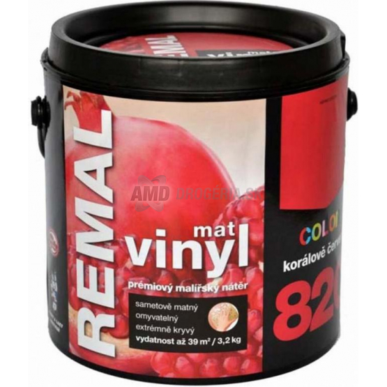 REMAL VINYL COLOR MAT  KORÁLOVO ČERVENÁ 3,2KG