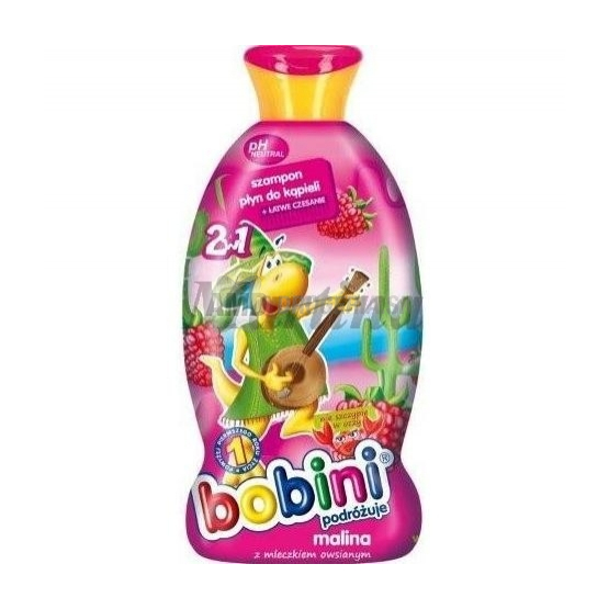 BOBINI DETSKÝ ŠAMPÓN 2V1 MALINA 400 ML