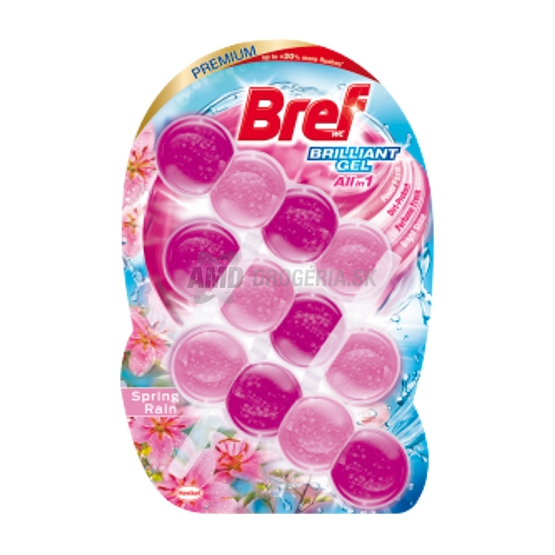 BREF WC POWER BRILLIANT GEL  SPRING RAIN 3KS