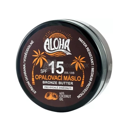 SUN ALOHA OPAĽOVACIE MASLO SPF15 PRE RÝCHLE ZHNEDNUTIE 200ML 001950