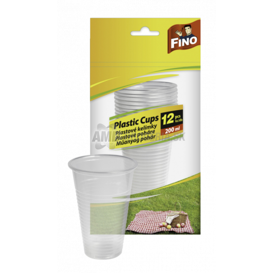 SADA  POHÁR PLASTOVÝ 200ML FINO 12KS