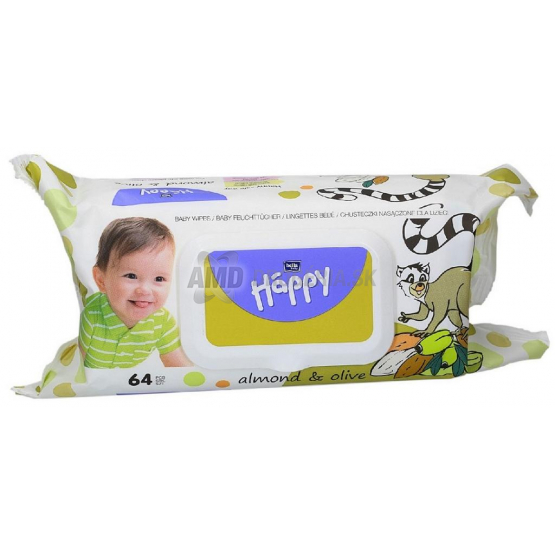 BELLA DETSKÉ VLHČENÉ UTIERKY 64KS MANDĽA+OLIVA 