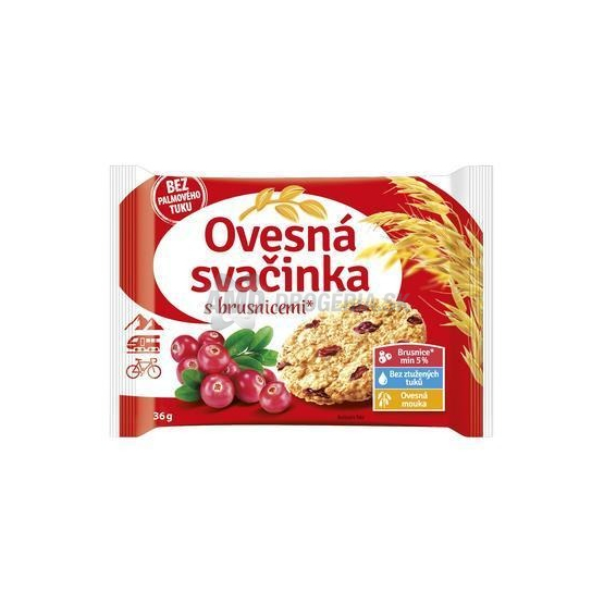Beskydské sušenky Ovsená desiata s brusnicami, 36 g