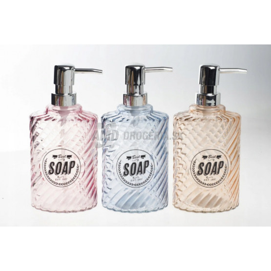 DÁVKOVAČ MYDLA SKLO MIX FARIEB  SOAP 64305117