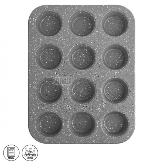 FORMA NA MUFFINY KOV/NEPRIĽNAVÝ POVRCH 12KS GRANDE