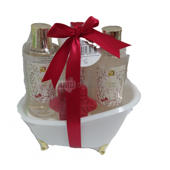 KAZETA E  VANIČKA ZIMNÉ SPRCHOVÝ GÉL 210ML + PENA DO KÚPEĽA 210ML + TELOVÉ MLIEKO 100ML + TOALETNÉ MYDLO 40G  X21