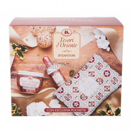 KAZETA TESORI X20 BYZANTIUM TELOVÝ KRÉM 300ML + PARFUMOVANÁ VODA 100ML + KOZMETICKÁ TAŠTIČKA