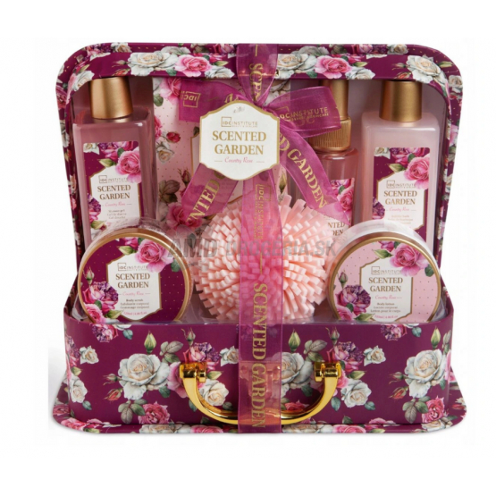KAZETA ALA DB KUFRÍK SCENTED GARDEN RUŽASPRCHOVÝ GÉL 270ML + TELKOVÝ PEELING 10ML + SOĽ DO KÚPEĽA 200G + PERLIČKOVÝ KÚPEĽ 270ML + TELOVÝ SPRAY 120ML + TELOVÉ MLIEKO 110ML  + PENOVÁ HUBKA 8KS X21