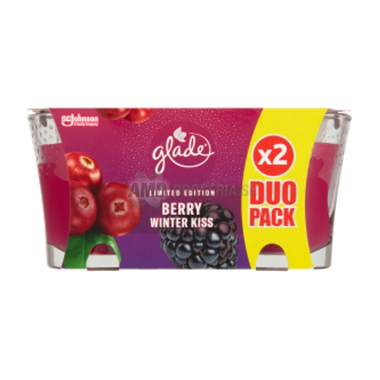 GLADE SVIEČKA  DUO BERRY WINTER KISS 129G