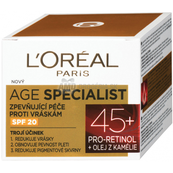 LOREAL KRÉM AGE 50ML 45+ DENNÝ SPF20