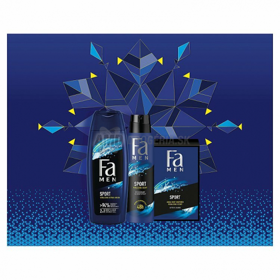 KAZETA FA MEN PREMIUM SPORT SPRCHOVÝ GÉL + DEOSPRAY + VODA PO HOLENÍ X21