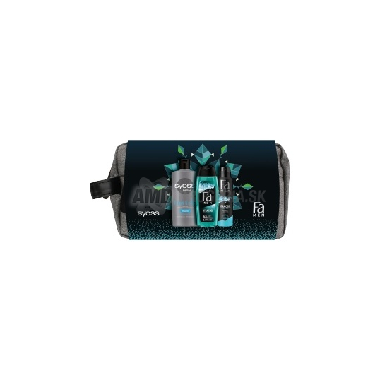 KAZETA FA+SYOSS MEN XTRA COOL SPRCHOVÝ GÉL + DEOSPRAY + ŠAMPÓN X21