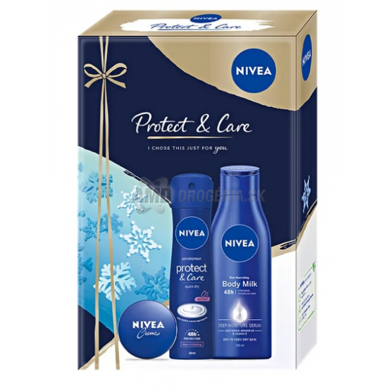 KAZETA NIVEA PROTECT A CARE SPRCHOVÝ GÉL + ANTIPERSPIRANT + KRÉM X21