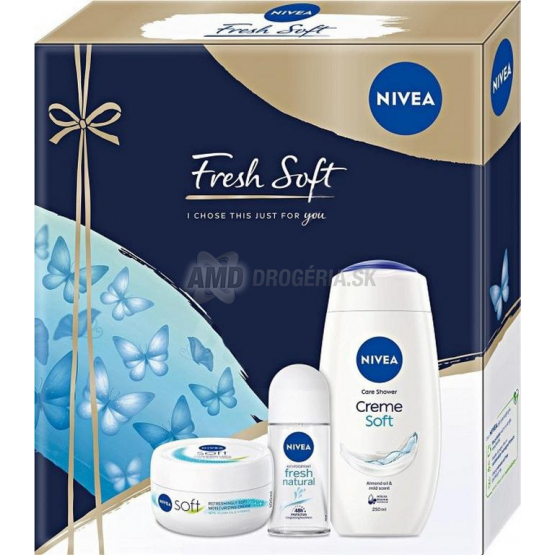 KAZETA NIVEA FRESH SOFT SPRCHOVÝ GÉL + ROLL-ON + KRÉM X21