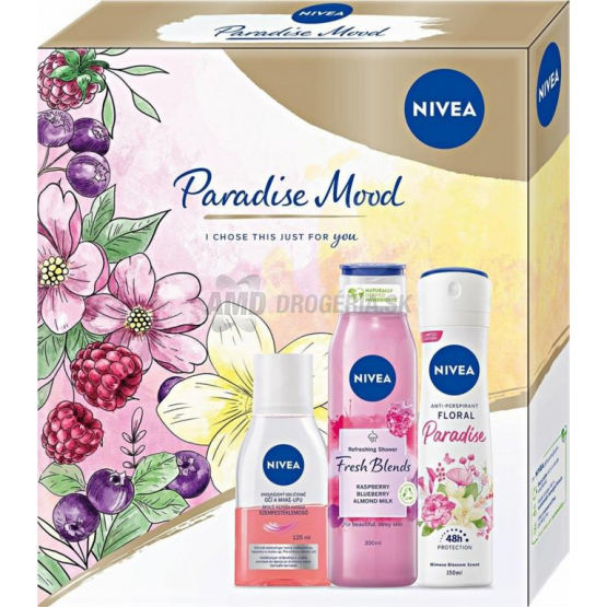 KAZETA NIVEA PARADISE MOOD SPRCHOVÝ GÉL + ANTIPERSPIRANT + ODLIČOVAČ OČÍ X21